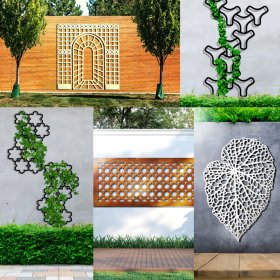 Ażurowe panele ogrodowe z metalu wolnostojące i naścienne