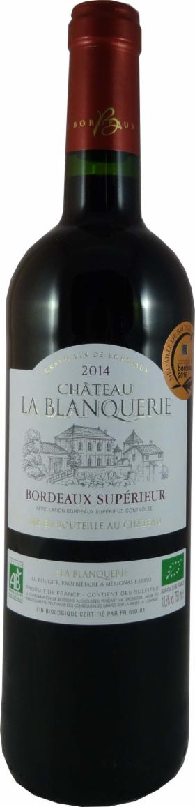 Bordeaux Superieur - Chateau La Blanquette Biologique Superieur AOC 2015 - rouge 0,75 l
