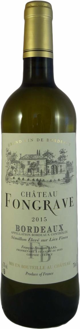 Bordeaux - Chateau Fongrave AOC 2015 - blanc sec - białe wytrawne 0,75 cl