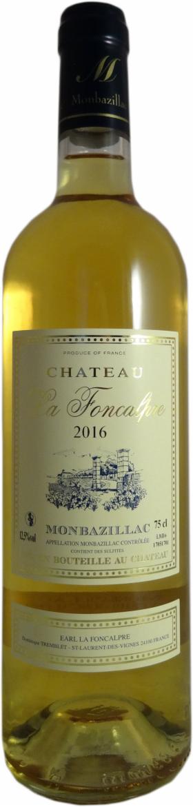 Monbazillac - Chateau La Foncalpre Moelleux 2016 - blanc - białe słodkie 0,75 l