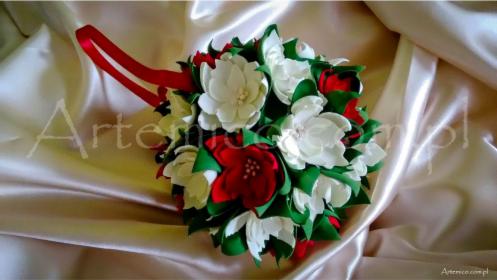 Ręcznie robione dekoracje ślubne - kwiaty, kule, bukiety, girlandy, wachlarze