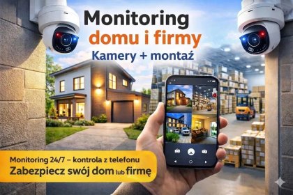 Monitoring domu / firmy Kamery + montaż | Szybka realizacja