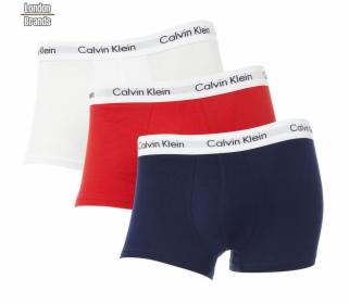 "3-pack bokserki Calvin Klein czerwone niebieskie białe"