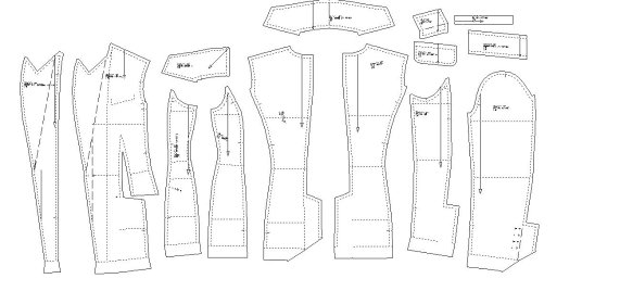 Szablony odzieżowe, formy konstrukcyjne, stopniowanie, odszywanie prototypów