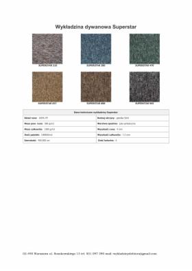 Superstar - cena netto w zł/m2.
