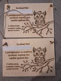 Grawerowane tabliczki okolicznościowe