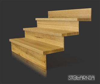 Schody drewniane na beton (do własnego montażu)