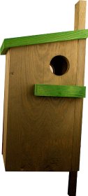 Budka dla wiewiórki brązowo-zielona