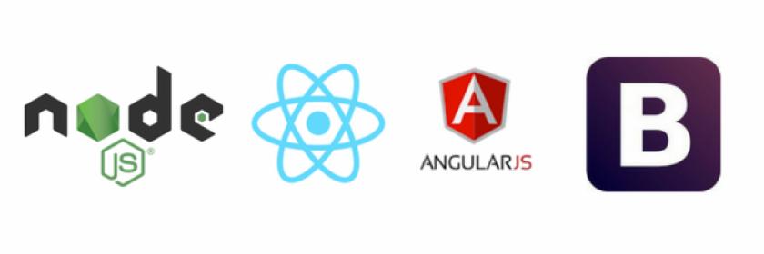 JavaScript, AngularJS, NodeJS, React, Bootstrap