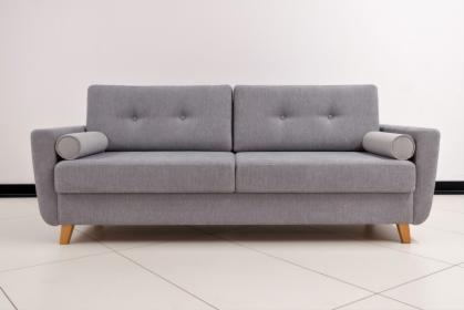 Sofa rozkładana w tkaninie łatwo czyszczącej do użytku codziennego