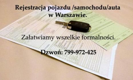 Rejestracja samochodów na terenie Warszawy i Województwa Mazowieckiego
