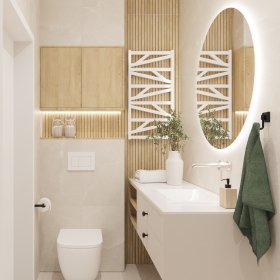 Projekt wnętrza z lista zakupową