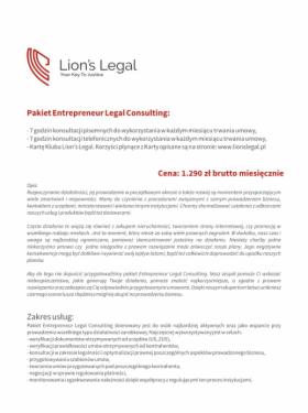 Pakiet Entrepreneur Legal Consulting