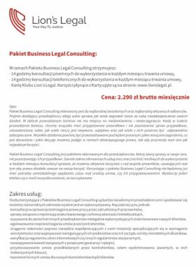 Pakiet Business Legal Consulting