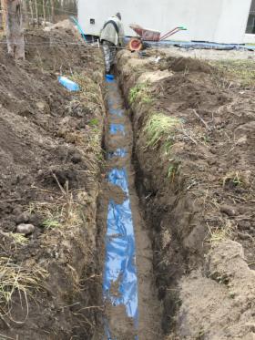 Wykonanie przyłącza energetycznego do złącza kablowego.