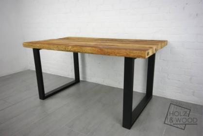Stół drewniany ze starego drewna i stali Sozon