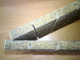 Podpałka, rozpałka do grilla, pieca, kominka itd. z płyty pilśniowej miękkiej