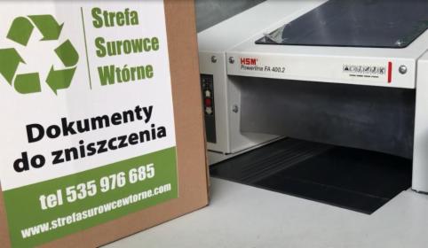 Jednorazowe niszczenie dokumentów potwierdzone certyfikatem