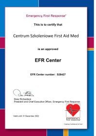Certyfikowane kursy instruktora pierwszej pomocy w systemie EFR