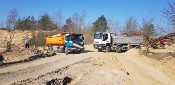 Prace ziemne, roboty, usługi koparko ładowarką, piach, żwir, Rawa Mazowiecka, wywrotka,