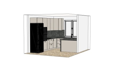 Projekt kuchni + wizualizacje 3D oraz dokumentacja techniczna wraz z opisem