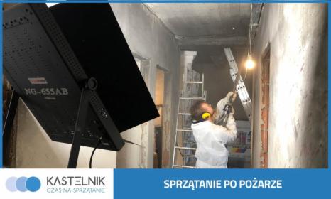 Sprzątanie po pożarze Katowice
