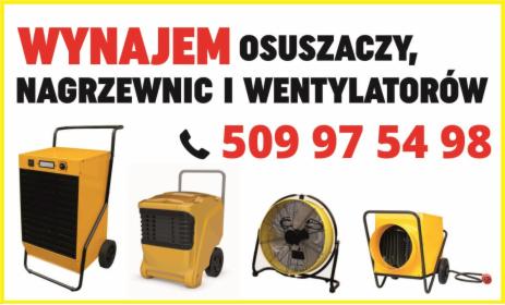 Wynajem osuszaczy powietrza Wrocław i okolice