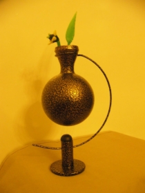 Flakon metalowo szklany