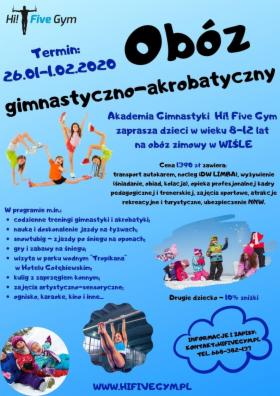 Zimowy obóz gimnastyczno-akrobatyczny w Wiśle dla dzieci w wieku 8-12 lat