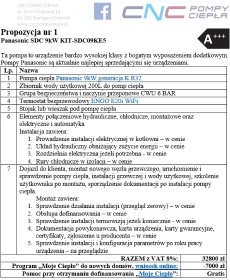Pompa Ciepła powietrze - woda Panasonic SDC 9kW KIT-SDC09KE5 9kW