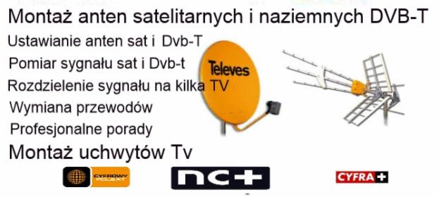 Montaż, serwis anten satelitarnych i naziemnych DVB-T