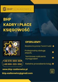 Kadry i płace, HR, księgowość, rozliczenia