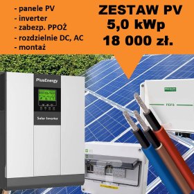 Zestaw fotowoltaiczny 5,0 kWp na raty bez wpłaty własnej