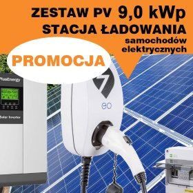 Instalacja fotowoltaiczna 9,0 kWp z stacją  ładowania do samochodów elektrycznych