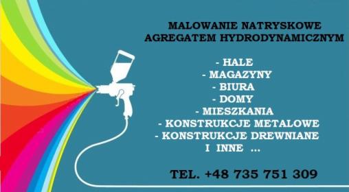 Kompleksowe usługi malarskie natryskowym hydrodynamicznym agregatem