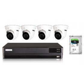 Zestaw monitoringu IP 4xkamera + rejestrator+ akcesoria