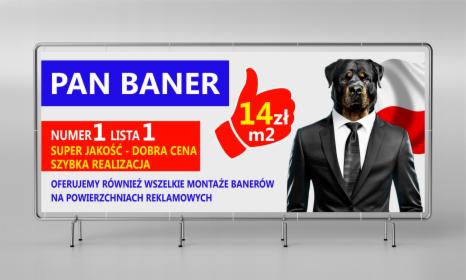 Baner reklamowy, baner wyborczy WYBORY