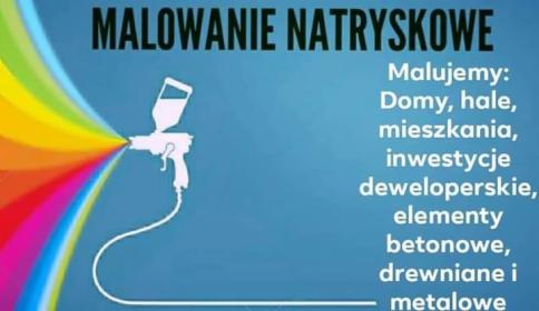 Promocyjne malowanie agregatami malarskimi hale magazyny i elementy betonowe