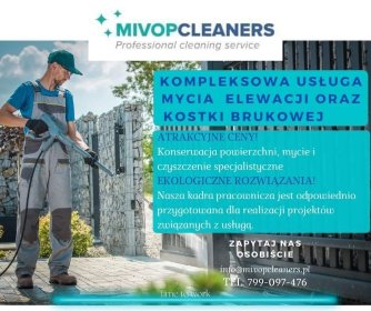 KOMPLESKOWA USŁUGA MYCIA ELEWACJI ORAZ CZYSZCZENIA KOSTKI BRUKOWEJ