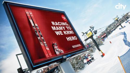 Reklama na stokach narciarskich - Ekrany LED
