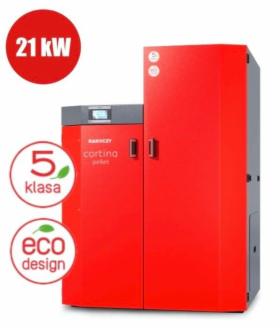 RAKOCZY Cortina Pellet - 21 kW - Kocioł c.o. na pellet 5 Klasy - EcoDesign - Dotacja Czyst