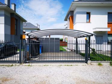 Nowoczesna wiata garażowa wolnostojąca Aluminiowa