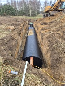 Montaż szczelnych zbiorników na ścieki (szamba) lub wodę deszczową