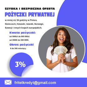 pożyczek prywatnych bez weryfikacji BIK, BIG, KRD, Erif itp