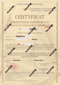 Licencja Transportowa - Certyfikat Kompetencji Zawodowych