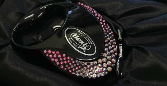 Smycz FLEXI z kryształkami Swarovskiego