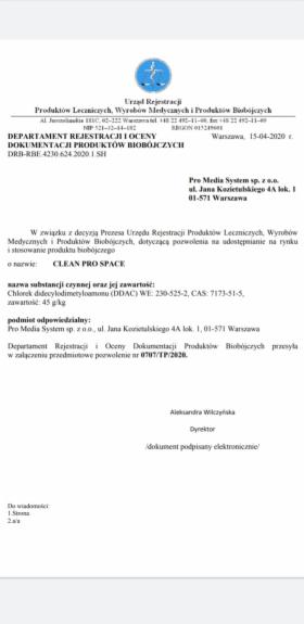 Płyn do DEZYNFEKCJI