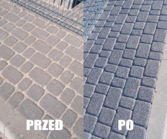 Mycie kostki betonowej, brukowej