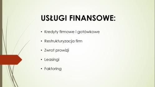 Usługi finansowe