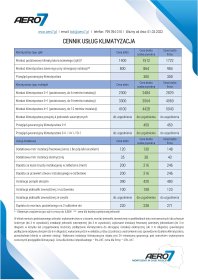 Serwis klimatyzacji w całej Polsce - CENNIK